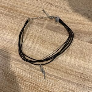 Lightning bolt choker necklace